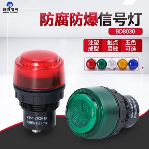 防爆防腐电源指示灯信号灯开孔30mm 8030型防爆箱指示灯220V