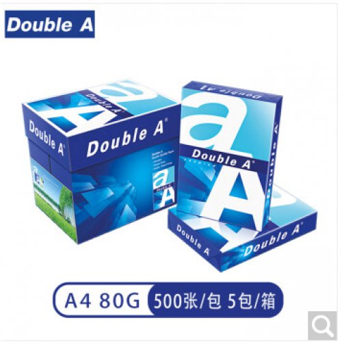 Double A  80g A4 复印纸 500张/包  5包/箱（2500张）