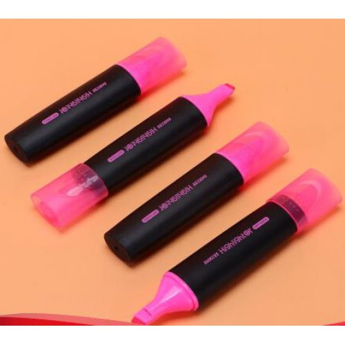 宝克 BAOKE MP4906 荧光笔重点标记笔水性记号笔学生办公用 粉红 10支/盒